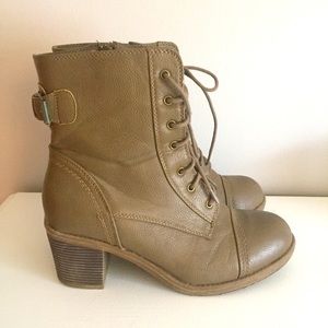 Olive combat boots